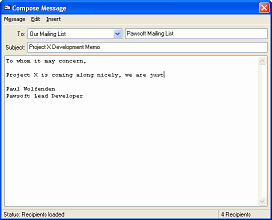 Compose window