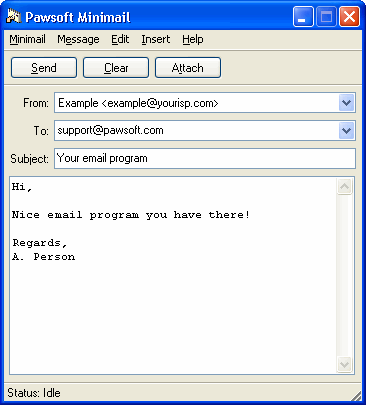 Screenshot of Minimail
